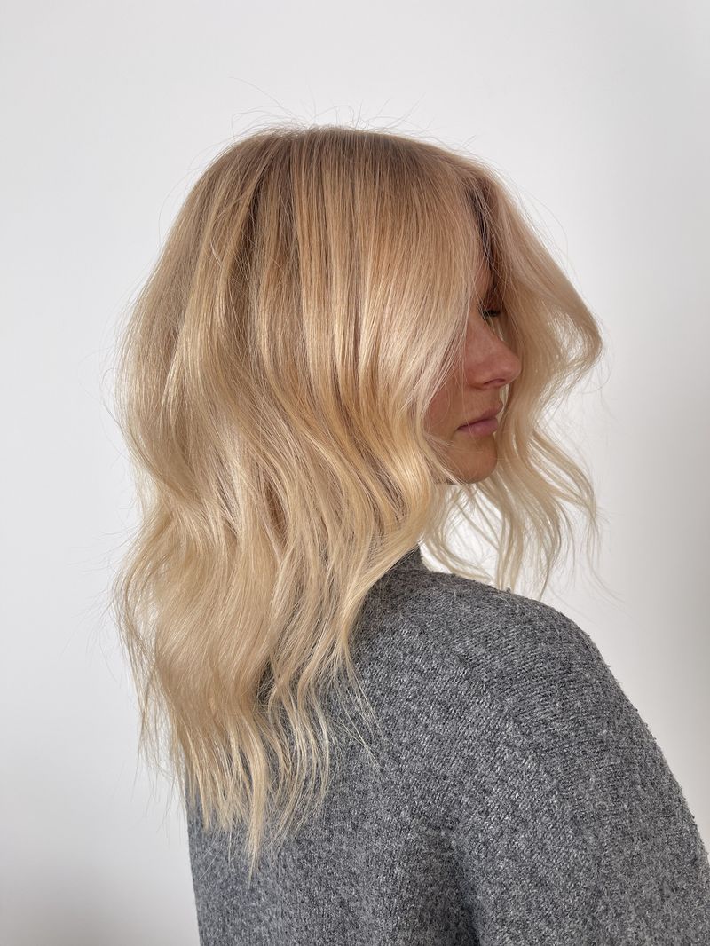 Golden blonde with soft texture